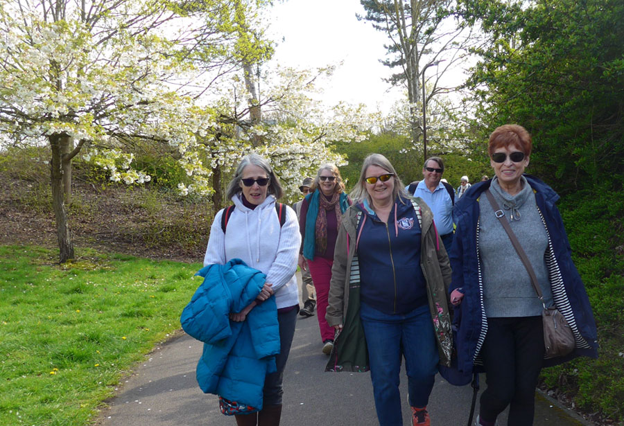 5 of our current members at a recent social which consisted of a pub lunch followed by a walk.