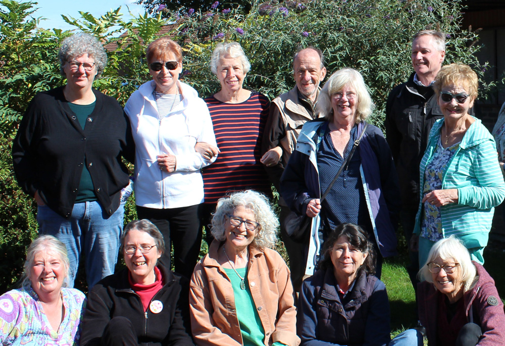 a photograph of some of our current members enjoying the sunshine at a recent meeting