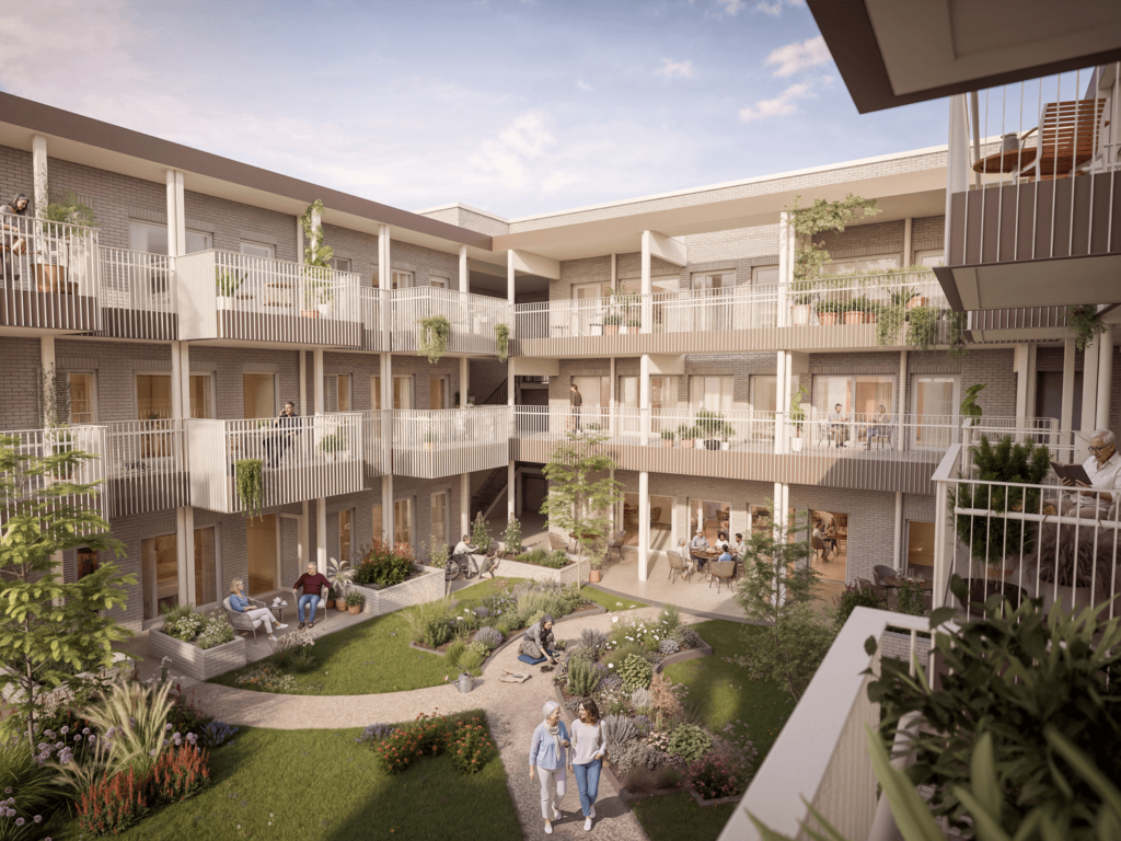 Still Green Cohousing Courtyard CGI