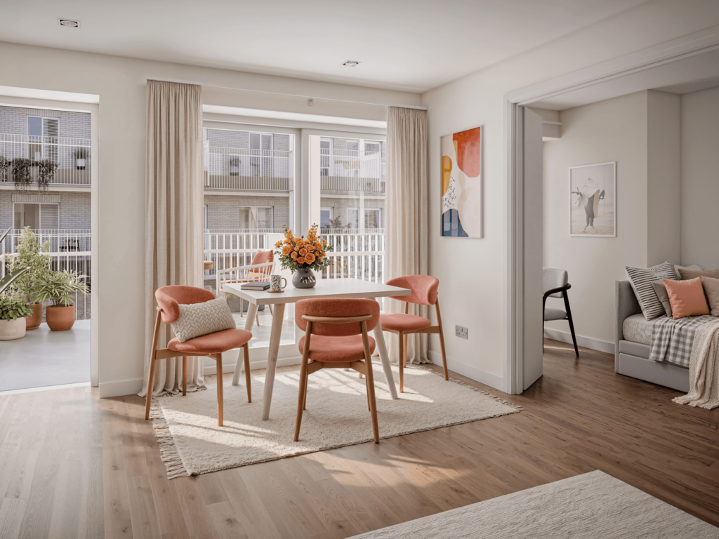 Still Green apartment interior view CGI