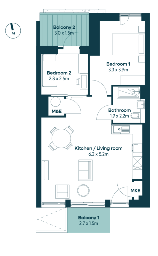 Floor Plan for Apartment 24