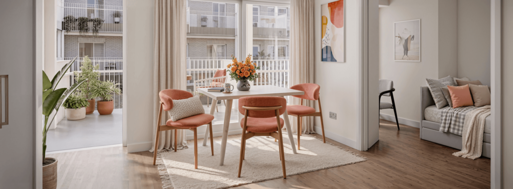 CGI showing the interior of a Still Green Apartment